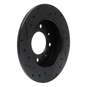 Kia Spectra Brake Rotor (1) - Rear Right - R1 Concepts - Drilled & Slotted - Black - `04-`09